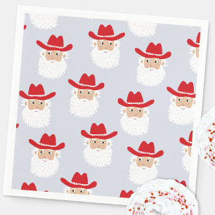 Cowboy Kerstman Western Kerstmis Servet