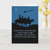 Cowboy Kerstmis met Kerstman en slee Kaart (Gele Bloem)