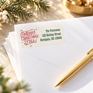 Cowboy Kerstmis Western Prettig Kerstfeest Allemaa Etiket