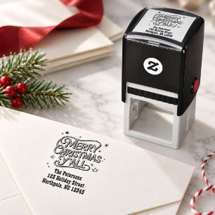 Cowboy Kerstmis Western Prettig Kerstfeest Allemaa Zelfinktende Stempel