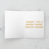 "Cowboy Kerstmis" Woestijn Zuidwest Sneeuwman Feestdagen Kaart (Binnen)