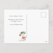 Cowboy Kerstvakantie Briefkaart Groet (Achterkant)