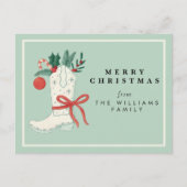 Cowboy Kerstvakantie Briefkaart Groet (Voorkant)