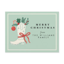Cowboy Kerstvakantie Briefkaart Groet