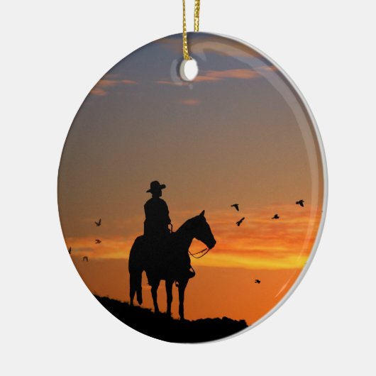 Cowboy-kerstversiering Keramisch Ornament (Links)