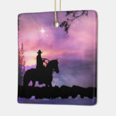 Cowboy-kerstversiering Keramisch Ornament (Links)