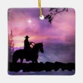 Cowboy-kerstversiering Keramisch Ornament (Voorkant)
