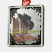 Cowboy-kerstversiering Metalen Ornament (Links)