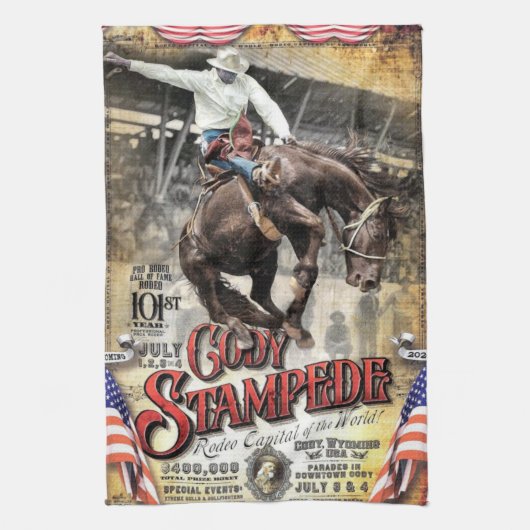 Cowboy Keukenhanddoek (Verticaal)