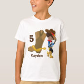Cowboy Kids Birthday Party Custom Hispanic Boy T-shirt (Voorkant)