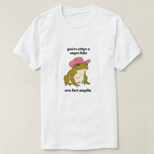 Cowboy Kikker Meme Slimmerik of Scheet Stinker T-shirt (Design voorkant)