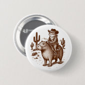 Cowboy Kikker Ronde Button 5,7 Cm (Voorkant /achterkant)