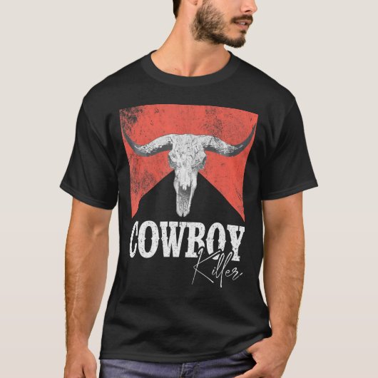 Cowboy Killers Bull Skull Howdy Punchy Western Cou T-shirt (Voorkant)