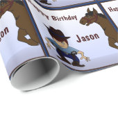 Cowboy Kind Birthday Wrapping Papper Cadeaupapier (Rol Hoek)