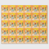 Cowboy kind cadeaupapier (Vlak)