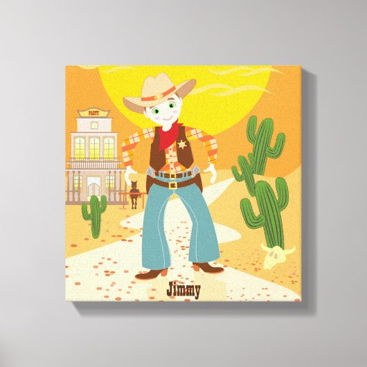 Cowboy kind canvas afdruk (Voorkant)