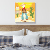 Cowboy kind canvas afdruk (Insitu (Slaapkamer))