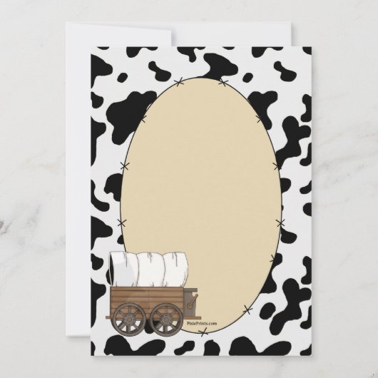 Cowboy Kind Invitation Kaart (Achterkant)