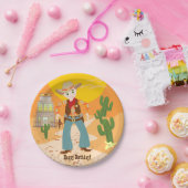 Cowboy kind papieren bordje (Feest)