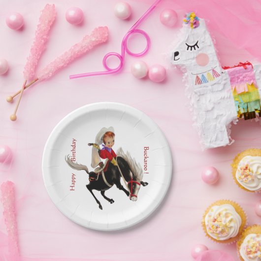 Cowboy Kind Party Papieren Bordje (Feest)