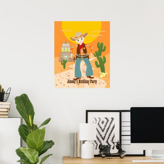 Cowboy kind poster (Thuiskantoor)
