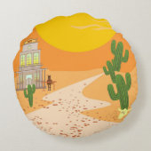 Cowboy kind rond kussen (Achterkant)