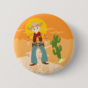 Cowboy kind ronde button 5,7 cm