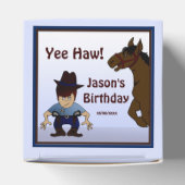 Cowboy Kind Verjaardagsfeestje Favor Box Bedankdoosjes (Bovenkant)