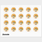 Cowboy kind vierkante sticker (Vel)