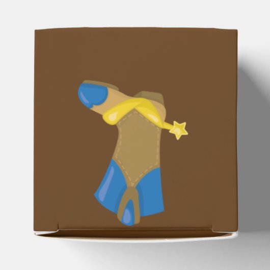 Cowboy Kinder Aangepaste Boys Rodeo Birthday Party Bedankdoosjes (Bovenkant)