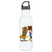Cowboy Kinder Cute Boys Monogram Rodeo Wild West Waterfles (Voorkant)