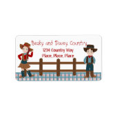 Cowboy Kinder Etiket (Voorkant)