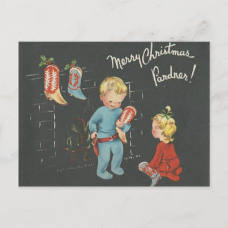 "Cowboy Kinder" kerstmis Feestdagenkaart
