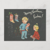 "Cowboy Kinder" kerstmis Feestdagenkaart (Voorkant)