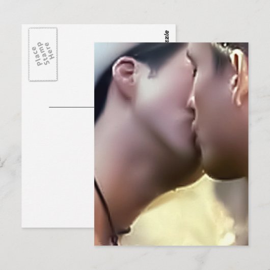 Cowboy Kiss Briefkaart (Voorkant / Achterkant)