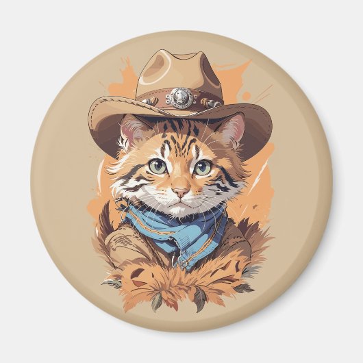cowboy kitten ontwerp magneet (Voorkant)