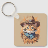  cowboy kitten ontwerp sleutelhanger (Voorkant)