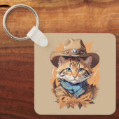 cowboy kitten ontwerp sleutelhanger (Voorkant)