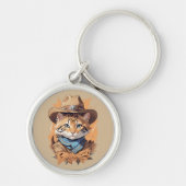  cowboy kitten ontwerp sleutelhanger (Voorkant)