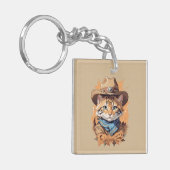 cowboy kitten ontwerp sleutelhanger (Voorkant Links)