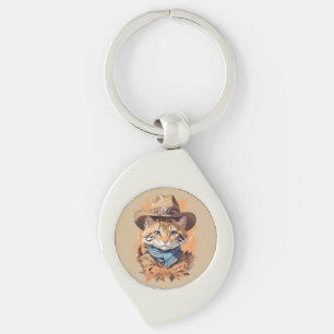 cowboy kitten ontwerp sleutelhanger
