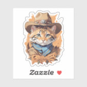  cowboy kitten ontwerp sticker (Vel)