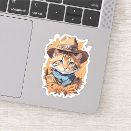  cowboy kitten ontwerp sticker