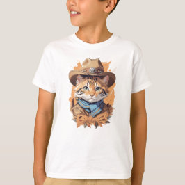  cowboy kitten ontwerp t-shirt