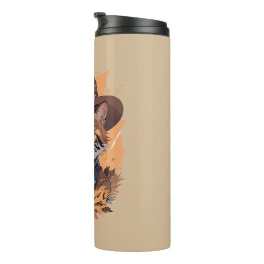  cowboy kitten ontwerp thermosbeker (Geroteerd rechts)