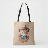  cowboy kitten ontwerp tote bag (Voorkant)