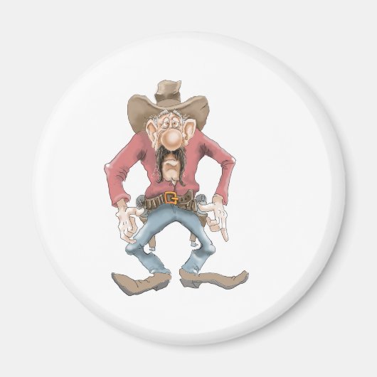 Cowboy klaar om te tekenen magneet (Voorkant)
