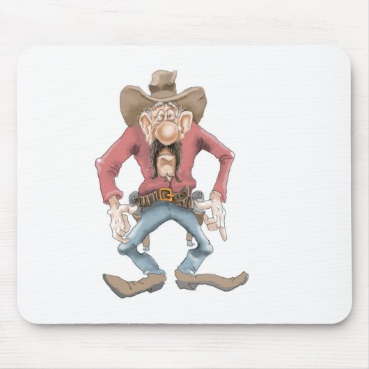 Cowboy klaar om te tekenen muismat (Voorkant)