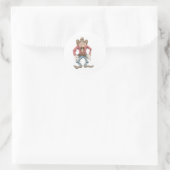 Cowboy klaar om te tekenen ronde sticker (Tas)
