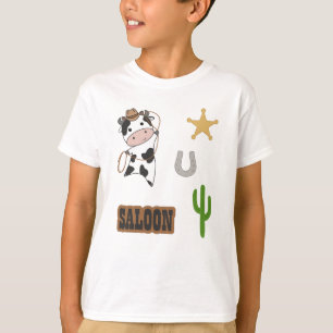 Cowboy Koe Beef Saloon Westerne Sticker Set T-shirt